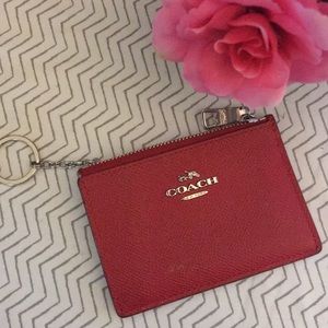 Red Coach Leather Wallet